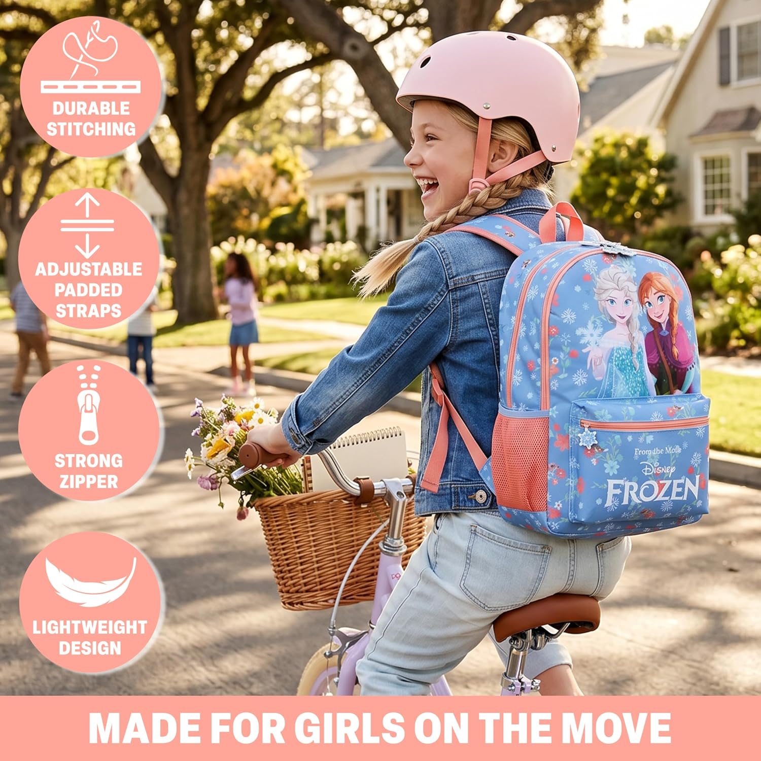 Get Trend Barbie | Disney Stitch Kids Backpack for Girls, 18 inch Bookbag with Padded Straps, Travel School Bag, Girls Gifts