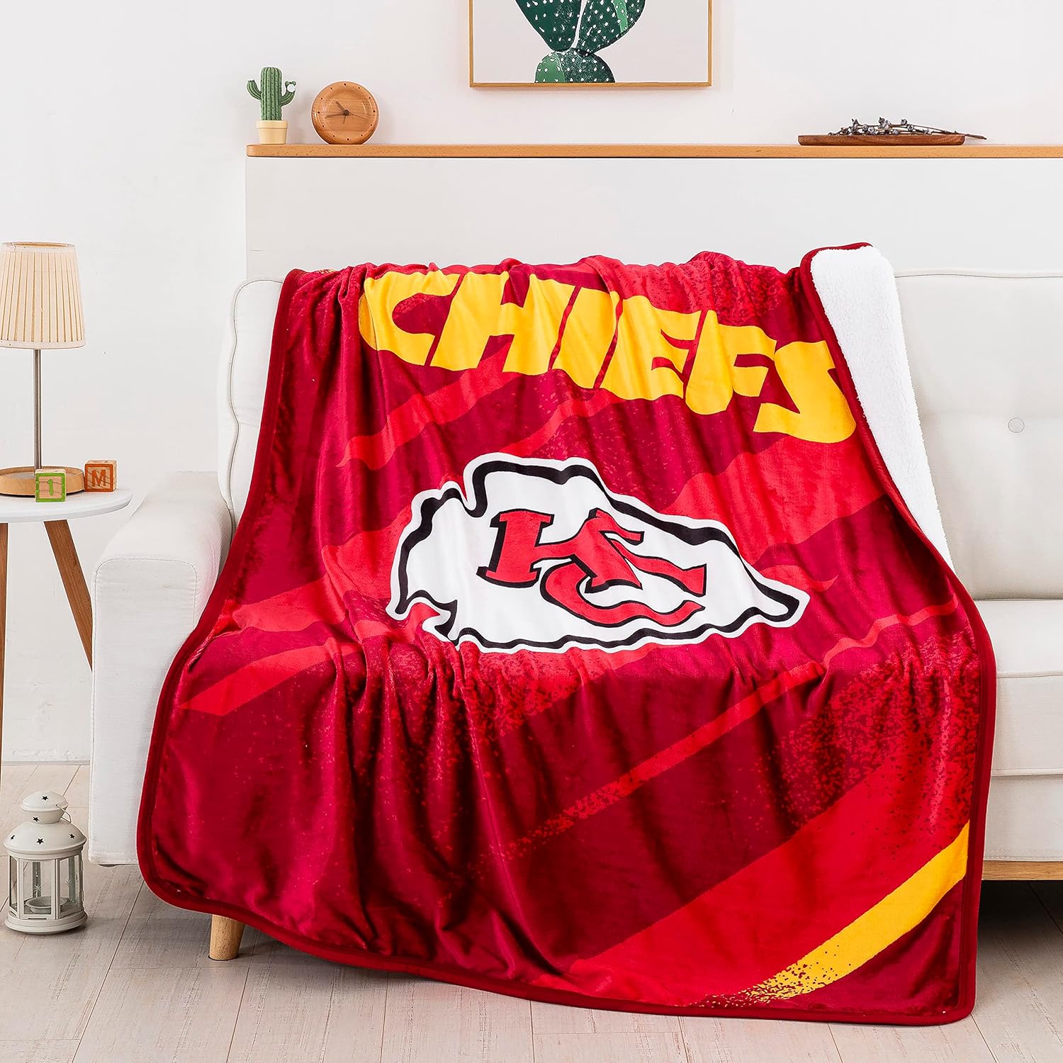 Northwest NFL Velocity Silk Touch Sherpa Throw Blanket, 50" x 60" Kansas City Chiefs : Sports & Outdoors