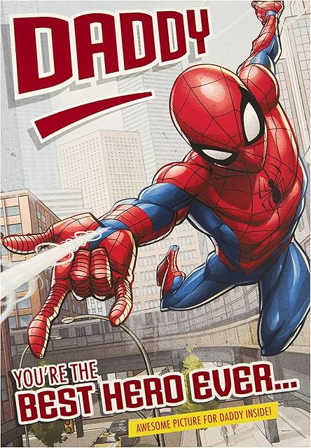 Hallmark Birthday Card for Daddy - Marvel Spider Man Design