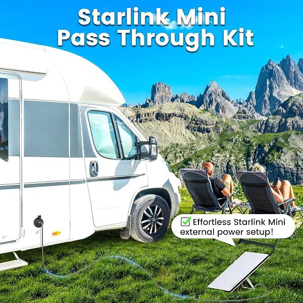 acegoo Starlink Mini DC hembra, kit de paso de pared de aluminio de 5,5 x 2,1 mm con cable de extensión CC hembra a hembra, montaje en panel impermeable para caravana, barco, caravana (paquete de 1) - 4