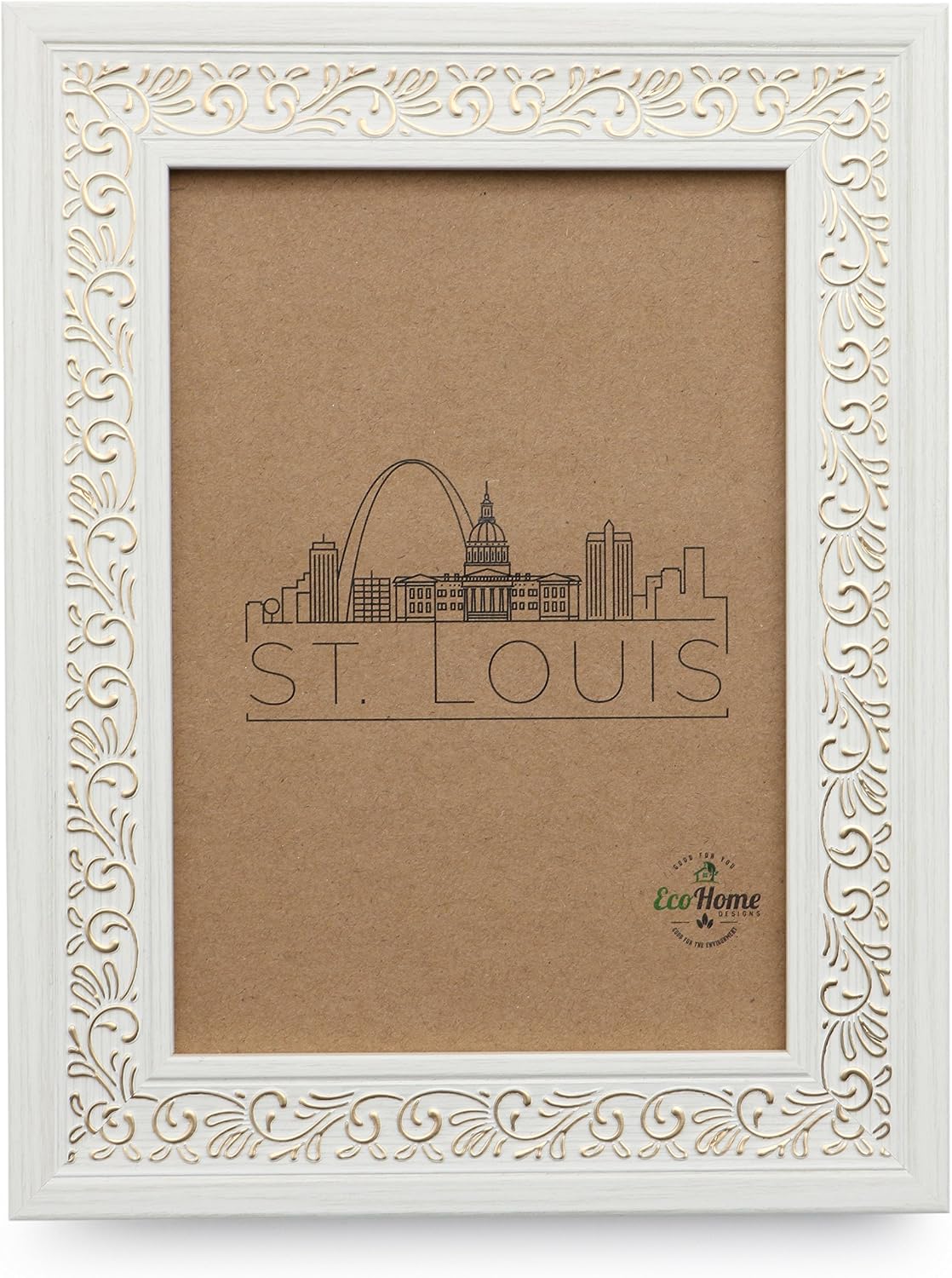 5x7 White Picture Frame - Wall Mount/Desktop Display, Frames by EcoHome