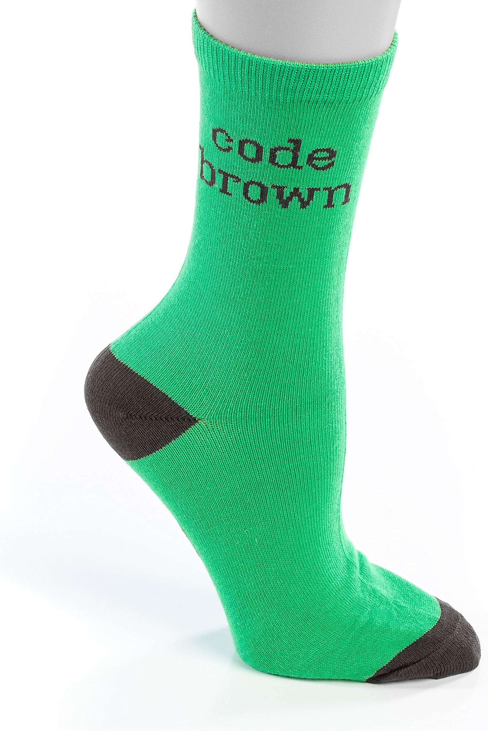 Nurseology'Mid Calf Socks– ''Code Brown'' Nurse Socks – One Size Fits All'