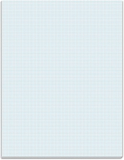 amazon com tops 33101 quadrille pads 10 squares inch 8 1 2 x 11 white 50 sheets graph paper pads office products