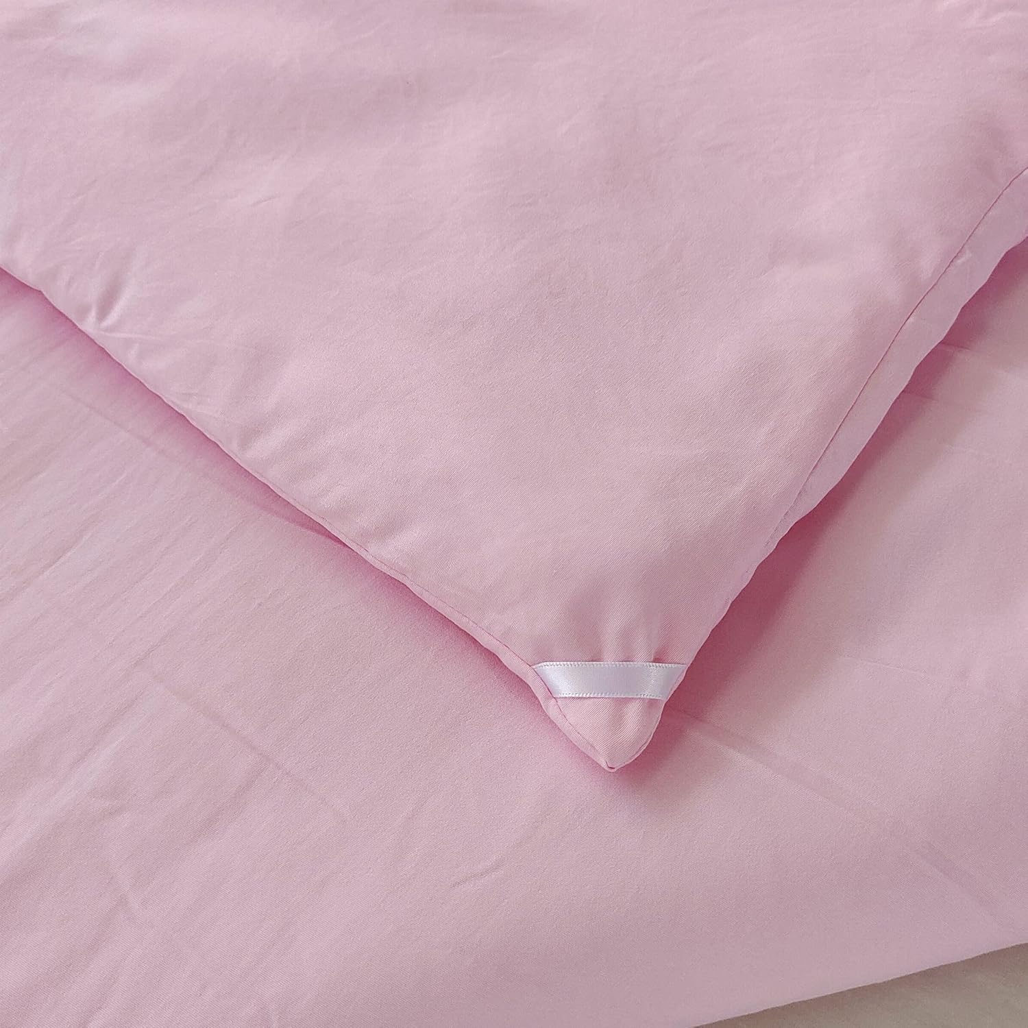 SDIII 3PCS Pink Comforter Set Full with 2 Pillowcases, Brushed Microfiber Lightweight Blush Pink Comforter Full, Dusty Rose Bedding All Season - Image 5