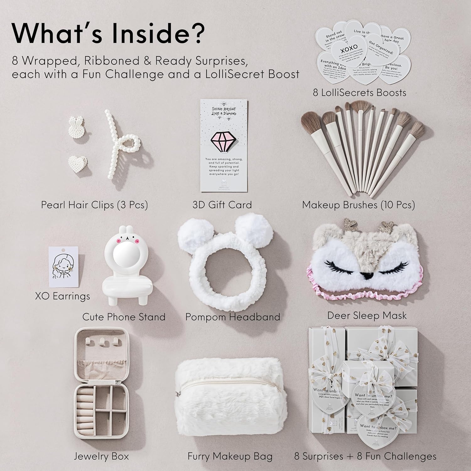 HAPPY LOLLI LolliBox Birthday Gift for Tween & Teen Girls Ages 8–15, Ready to Gift Surprise Box with Empowering Challenges - Image 3