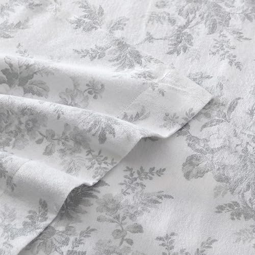 Vista 44 de Laura Ashley - Juego de sábanas de tamaño individual, juego de ropa de cama de franela de algodón, cepillado para mayor suavidad y comodidad