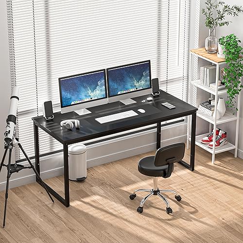 Miniatura 5 de ZenStyle Computer Desk 55" Large Office Desk Computer Table Laptop PC Simple Study Writing Desk for Home Office, Black