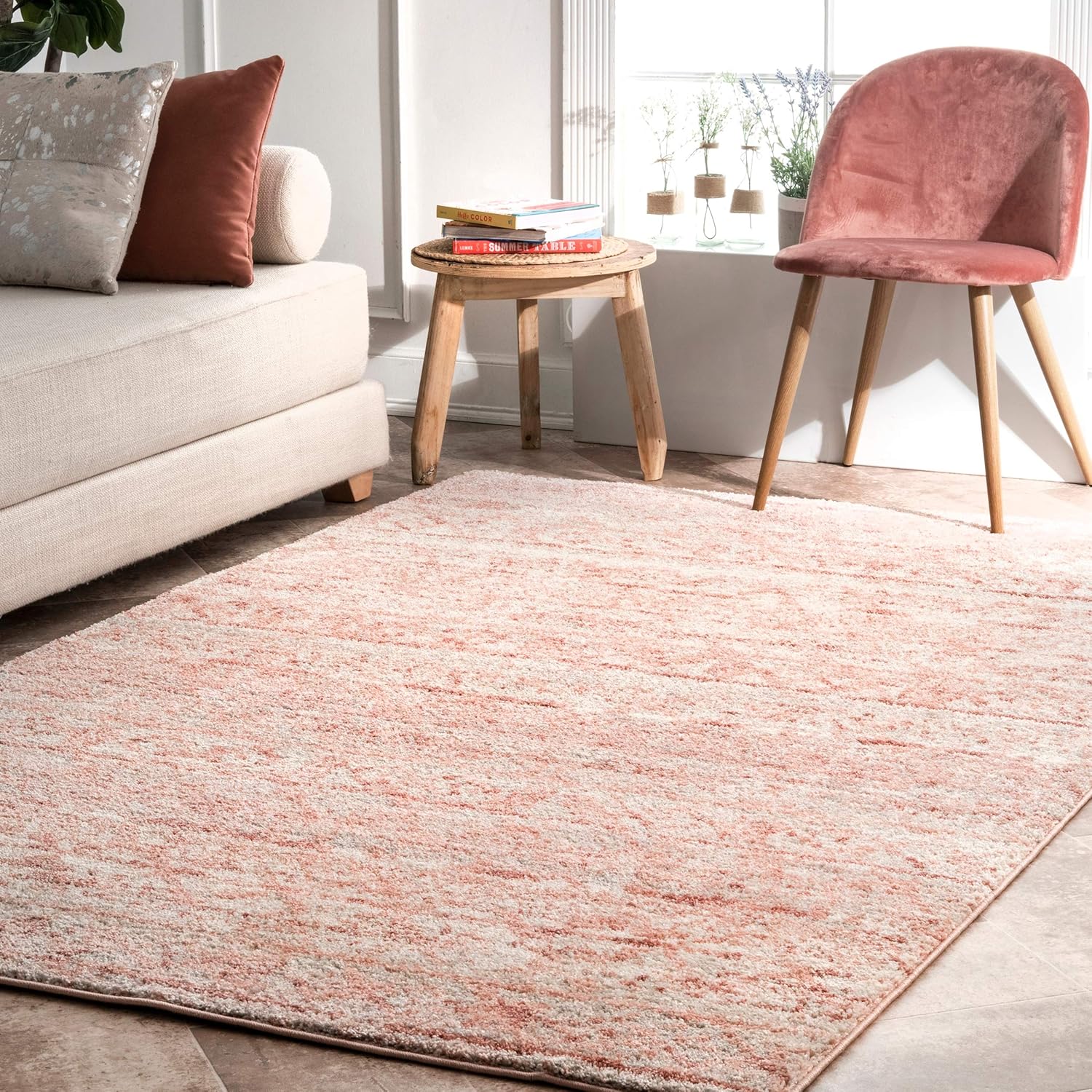 nuLOOM Hattie Transitional Moroccan Area Rug, 5' x 8', Pink Pink 5 x 8 Feet