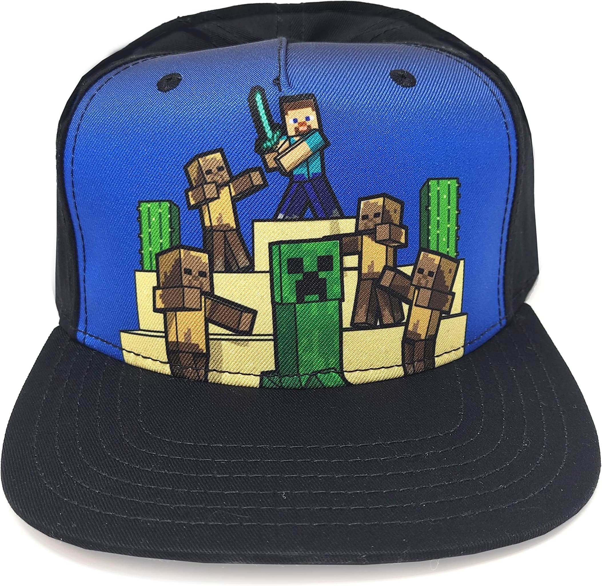 Minecraft Survival Mode Fight Snapback Cap for Boys Black