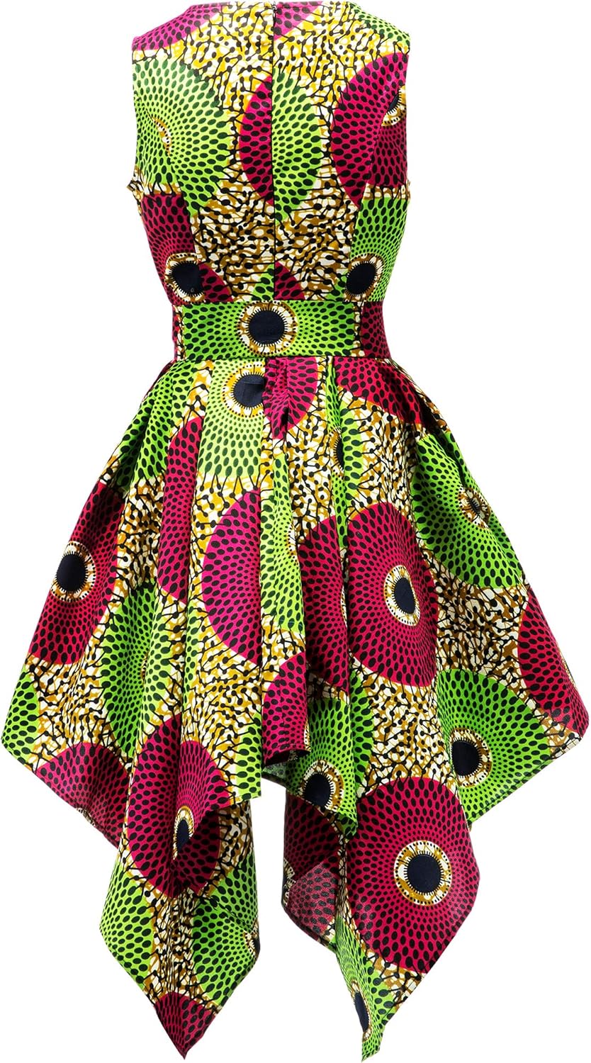 SHENBOLEN Women African Print Dresses Traditional Clothing Casual Party Dress - Image 4