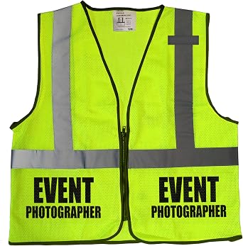 Conspiracy Tee Photographer safety vest, Event Photographer High Visibility vest