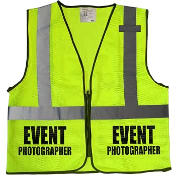 Conspiracy Tee Photographer safety vest, Event Photographer High Visibility vest