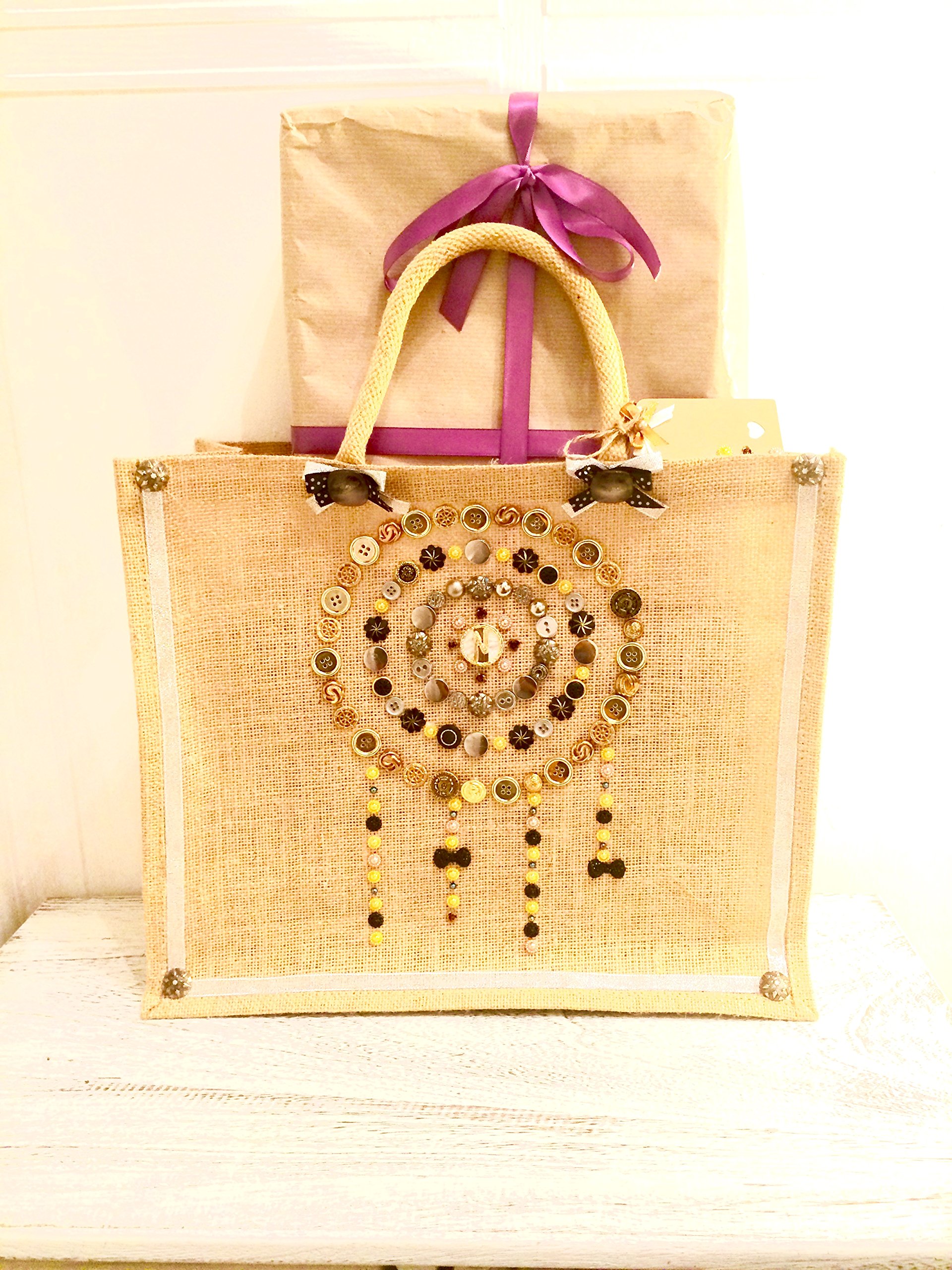 Handmade Spiritual Dream Catcher Luxury Button Art Gift Bag