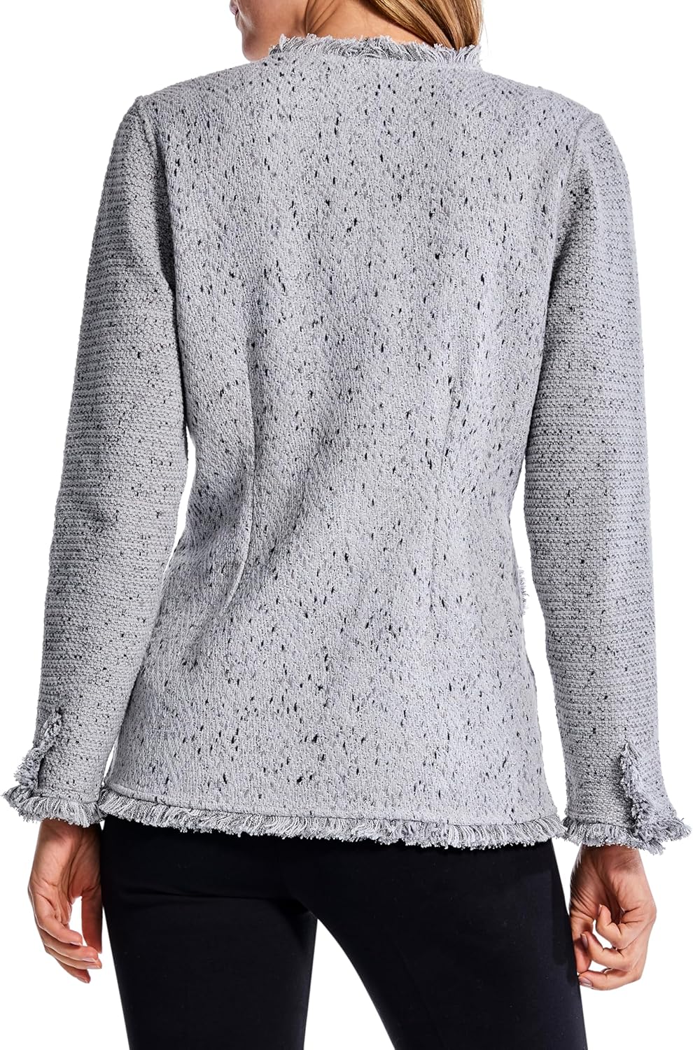 NIC+ZOE Women's Fringe Mix Knit Blazer - Image 4