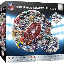 MasterPieces 500-Piece NFL Drip Art Helmet Shaped Puzzle - Perfect for NFL Fanatics - 25"x22"