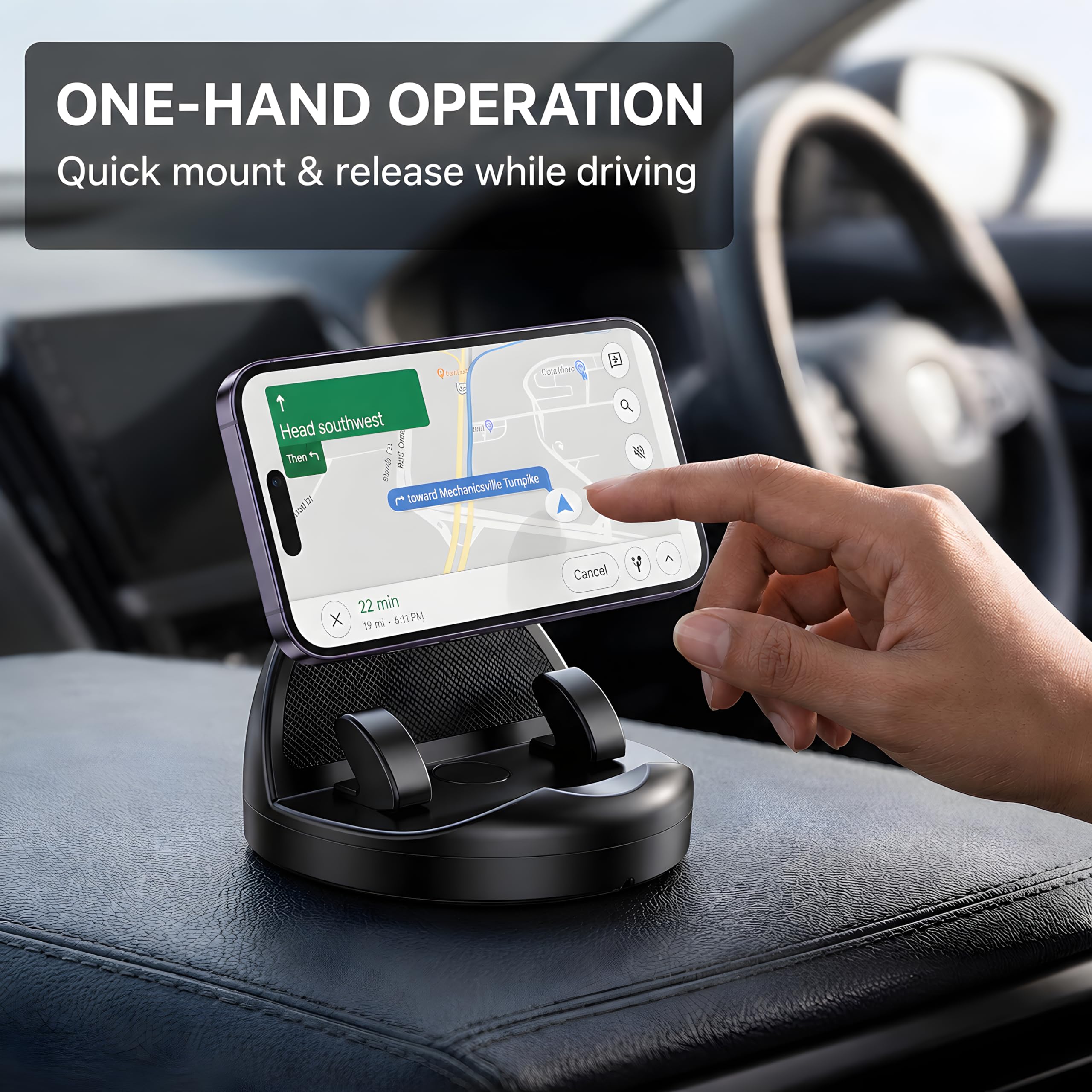 360° Rotatable Car Dashboard Mobile Holder with Parking Number Plate | Anti-Slip Silicone Phone Stand for Car Dashboard | Mobile Mount for Car, Office & Home | Portrait & Landscape View — Amazon image 8