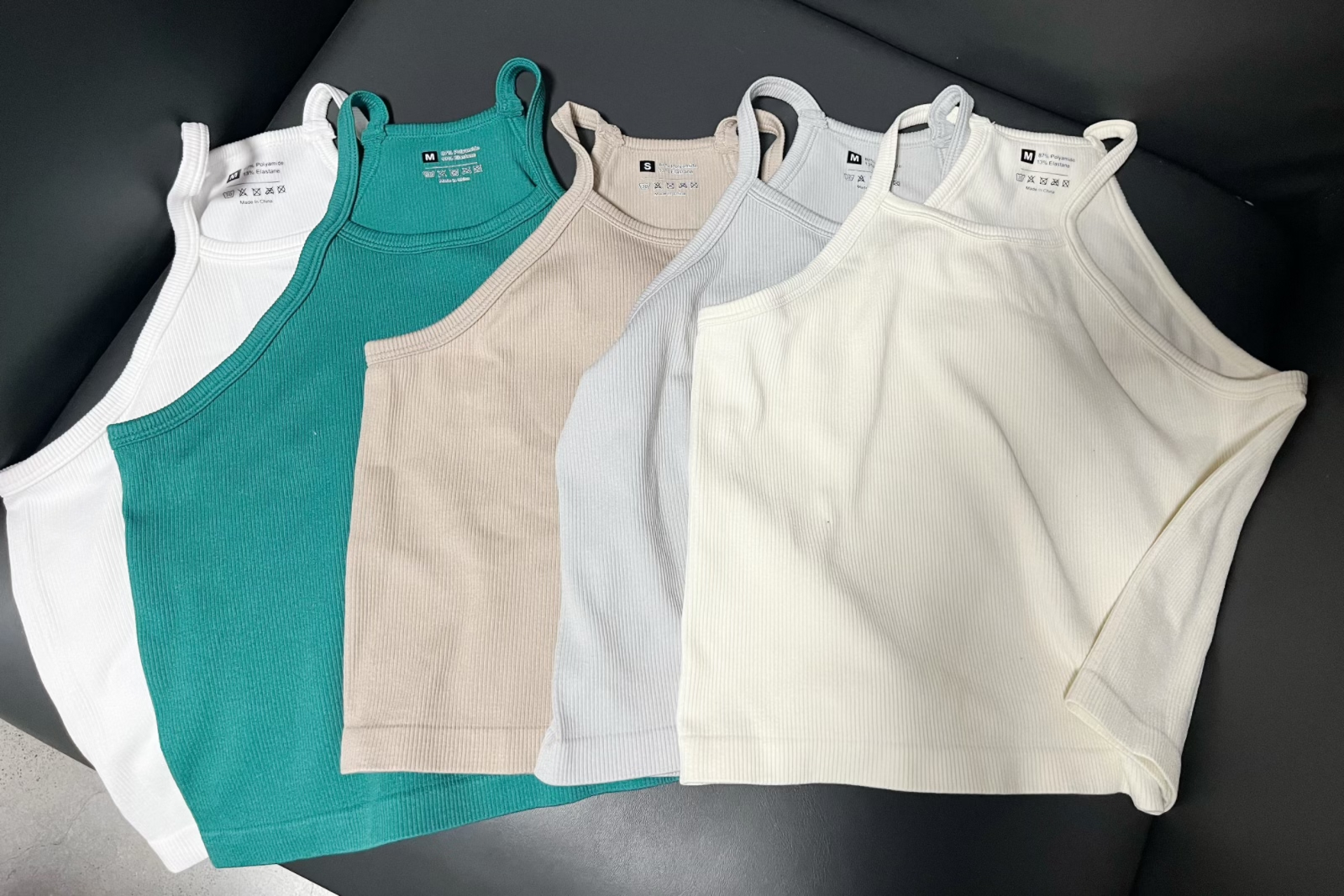 Nicytore 3-Pack Women's Seamless Crop Top Ribbed Camisole No