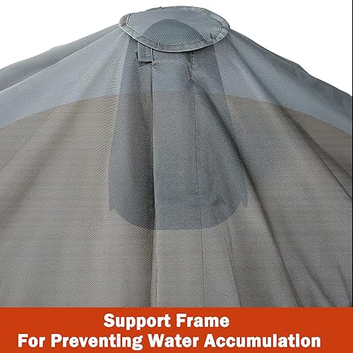 Miniatura 4 de Funda cuadrada para mesa de patio con agujero para paraguas, 66 pulgadas de largo x 66 pulgadas de ancho x 23 pulgadas de alto (tamaño de la