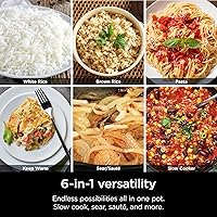 Vista 3 de Ninja Foodi 6.5 qt Everyday PossibleCooker, 6-in-1 Functionality, Multi Cooker, Slow Cooker, Stainless Steel/White, MC1100 (Renewed)