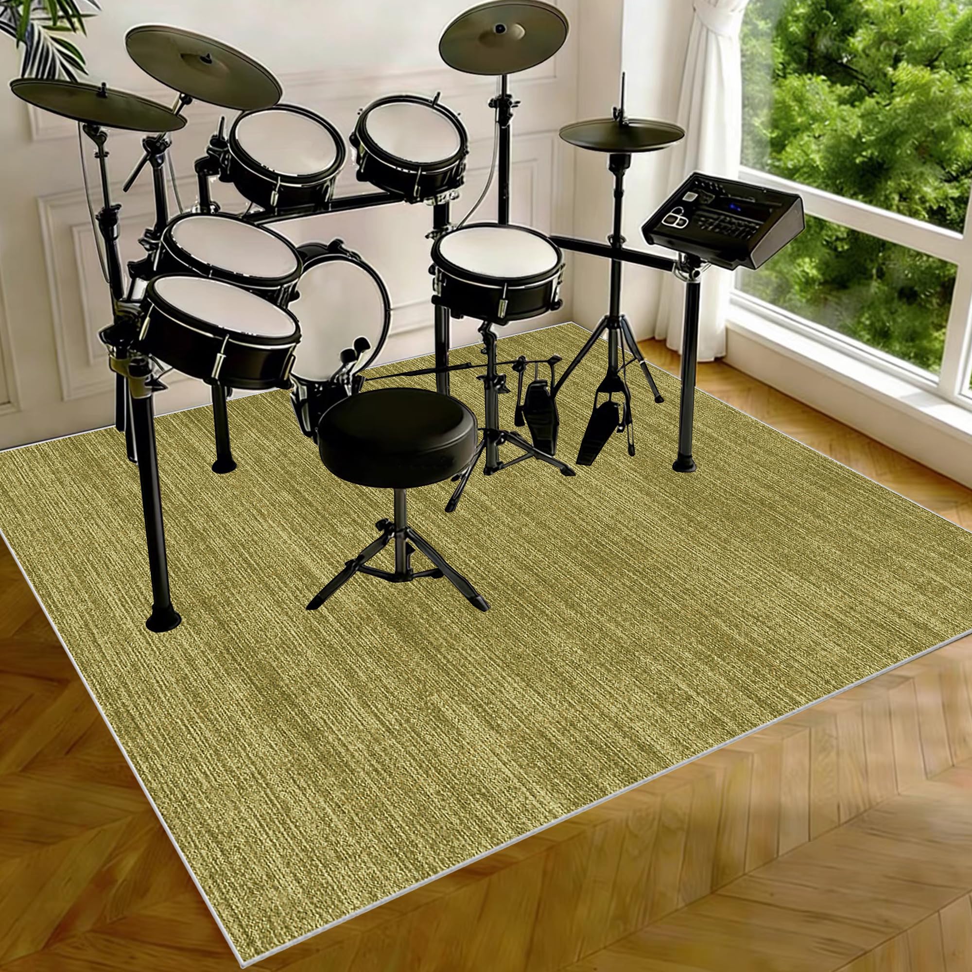 Dywanik perkusyjny, antypoślizgowy, z izolacją akustyczną, mata do perkusji, profesjonalna mata do perkusji, mata antywibracyjna, 150 x 120 cm
