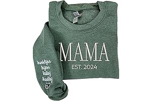 Personalized Embroidered Mama Sweatshirt: Unique & Thoughtful Custom Mother's Day Gift