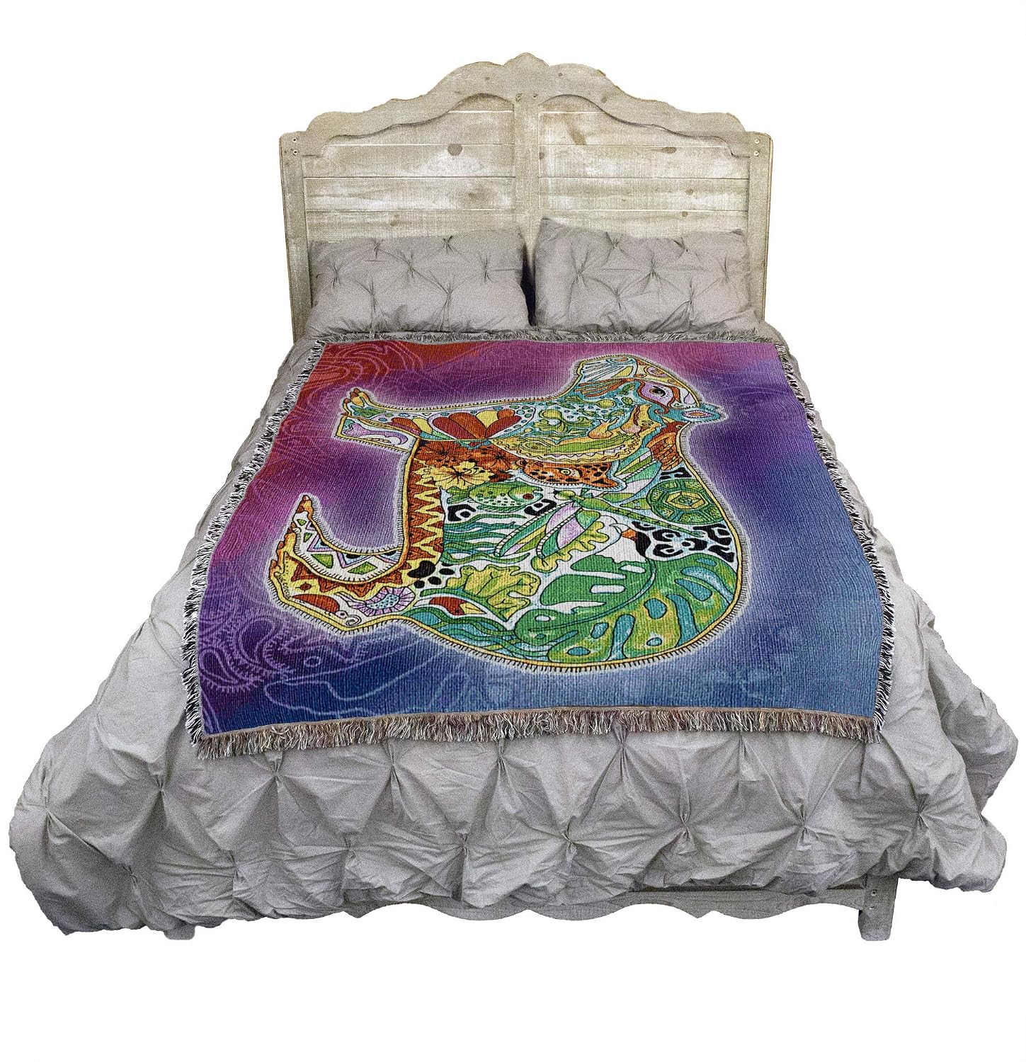 Pure Country Weavers Cabybara Blanket - Animal Spirits Totem by Sue Coccia - Gift Tapestry Throw Woven from Cotton - Made in the USA (72x54)