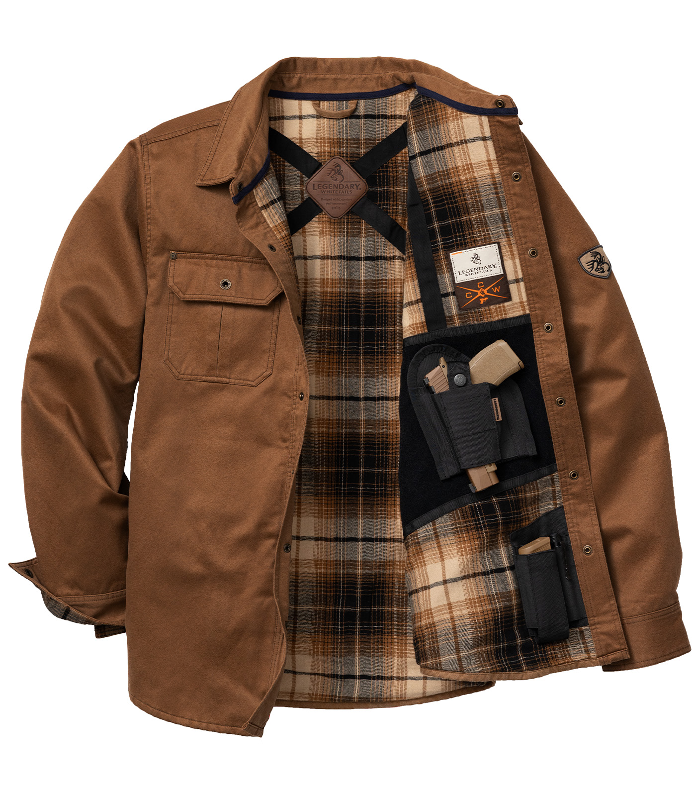 Legendary Whitetails Mens Conceal Carry CCW Shirt Jacket Waxed