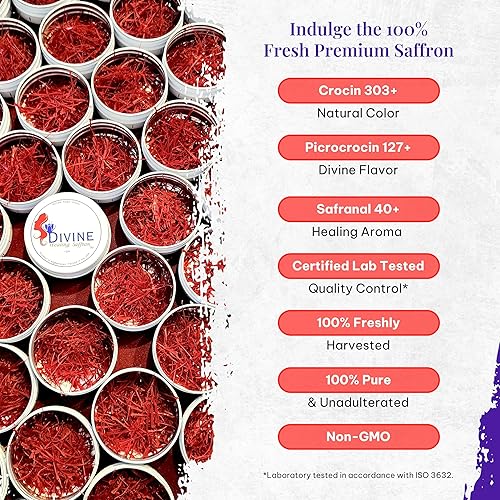 Miniatura 2 de Azafrán premiado (azafrán # 1 del mundo). Hebras de azafrán rojo de alta calidad. Azafrán galardonado Divine Healing (el azafrán de tu elección),