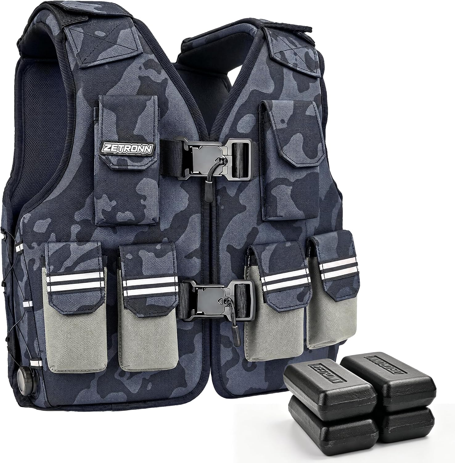 Adjustable Weighted Vest for Men & Women, 2–10lb Workout Vest with Removable Weights, Running Vest with Shoulder & Waist Adjustment System for Strength Training, Weight Loss & Muscle Building