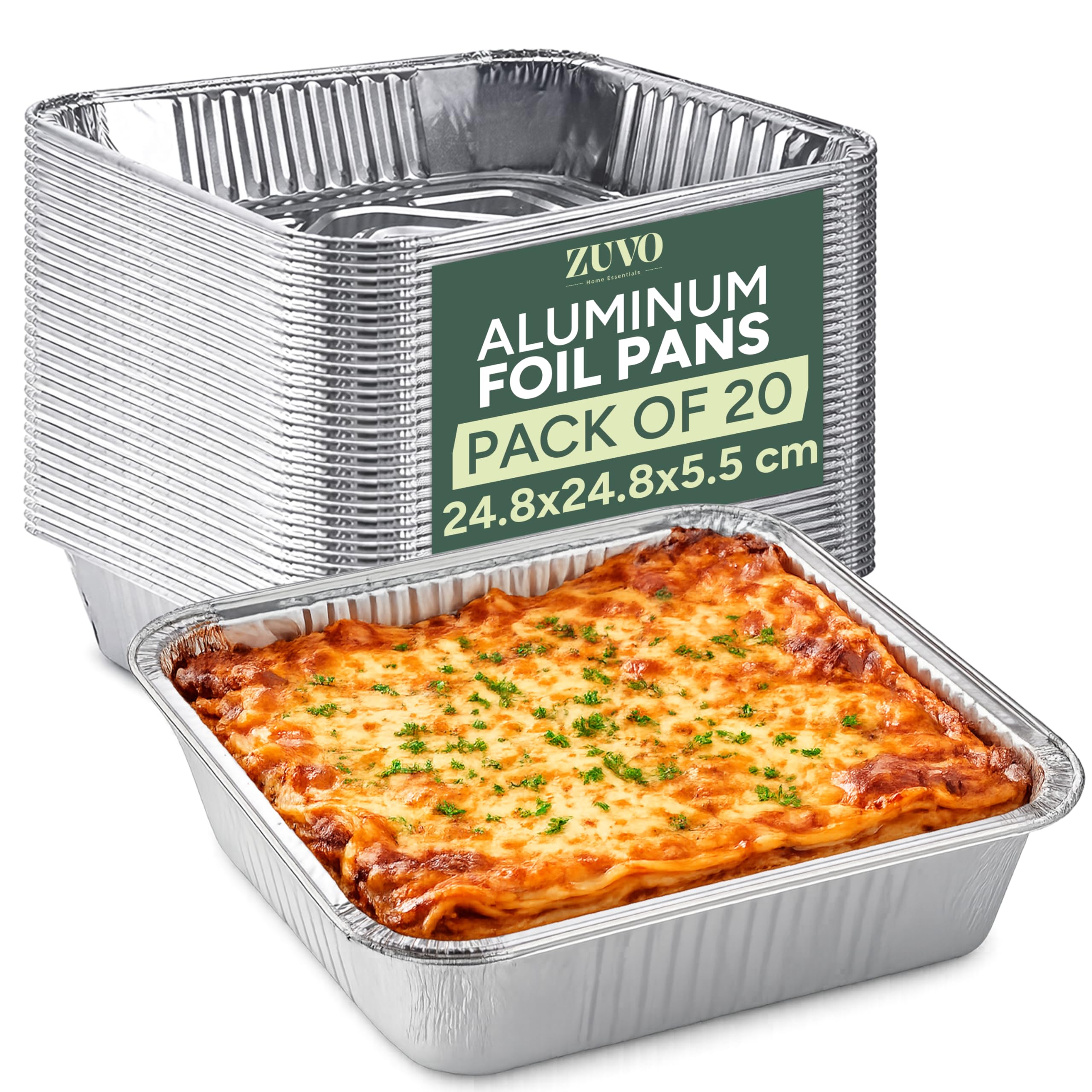 Amazon.com: Zuvo Large Disposable Aluminium Foil Trays Containers