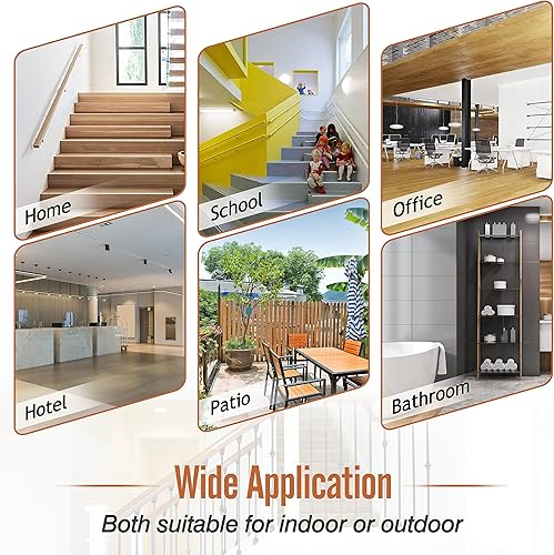 Miniatura 3 de 5 Pack Crystmetal 304 Stainless Steel Adjustable Swivel Handrail Bracket for Staircase , Square Stair Railing Bracket Decking Fencing (Matte Black)