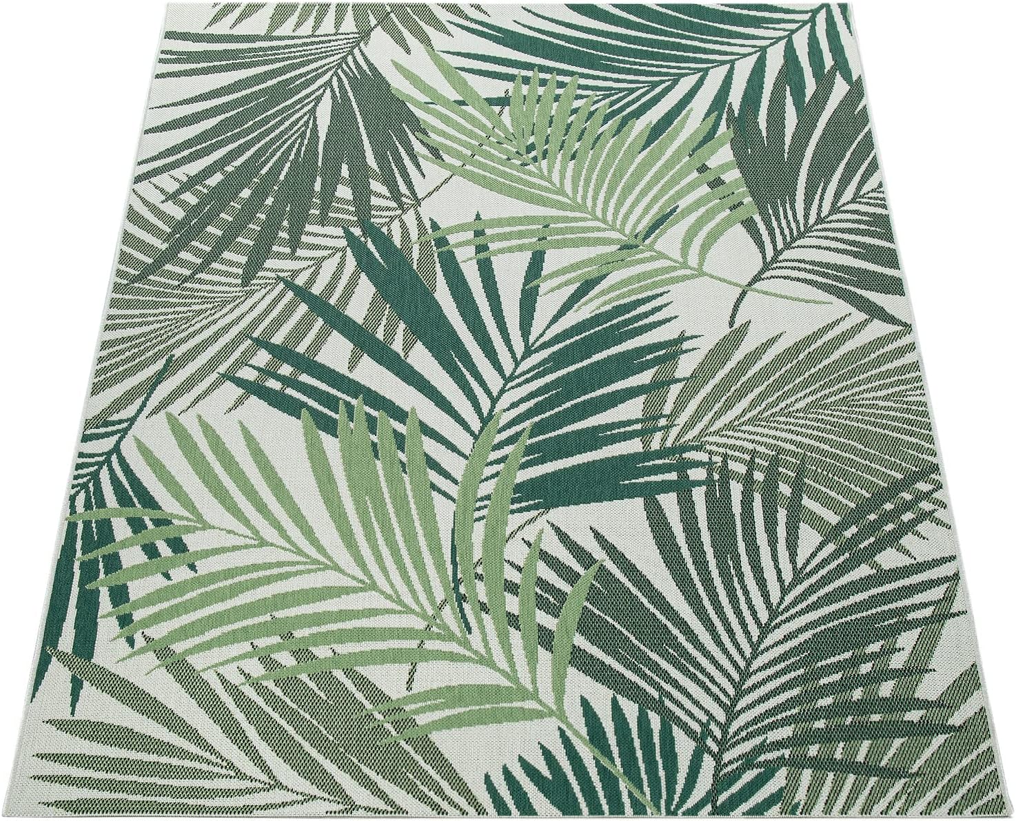 Paco Home Indoor & Outdoor Rug for Patio Jungle Floral Palm Trees Design Green, Size: 2'8" x 4'11"