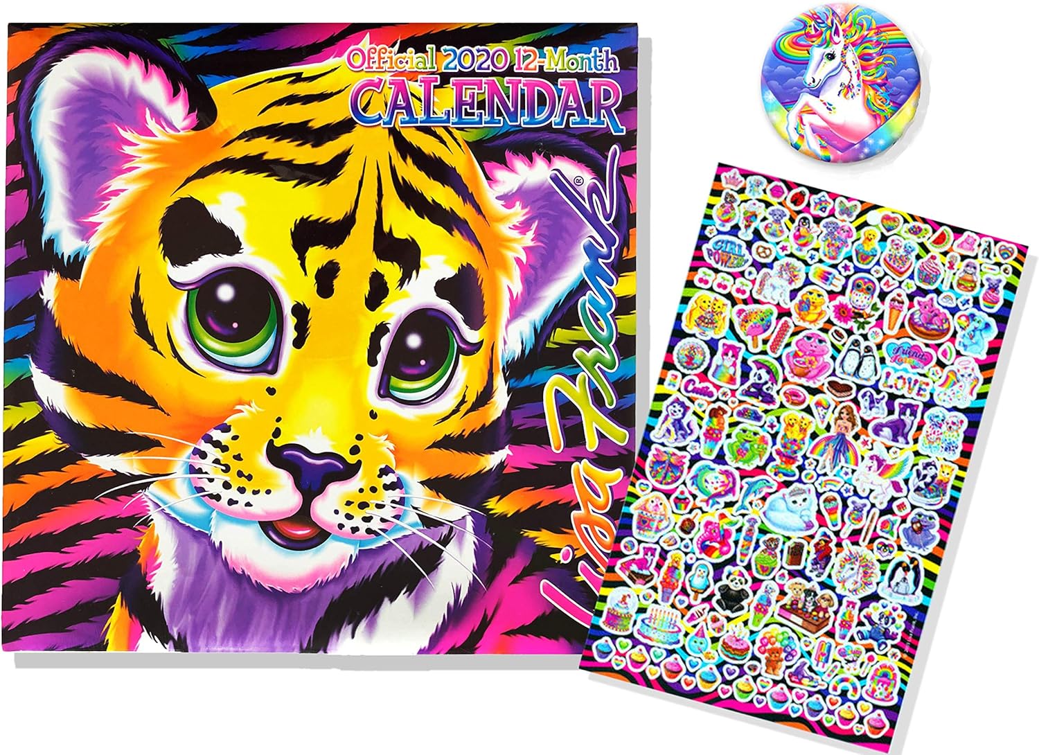 Lisa Frank Calendar 2023 Lisa Frank 2020 Wall Calendar, Over 40 Stickers, And Unicorn Calendar  Magnet Hanger : Office Products - Amazon.com