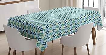 ダイヤモンドパターン テーブルクロス Amazon｜Ambesonne ミッドセンチュリーテーブルクロス