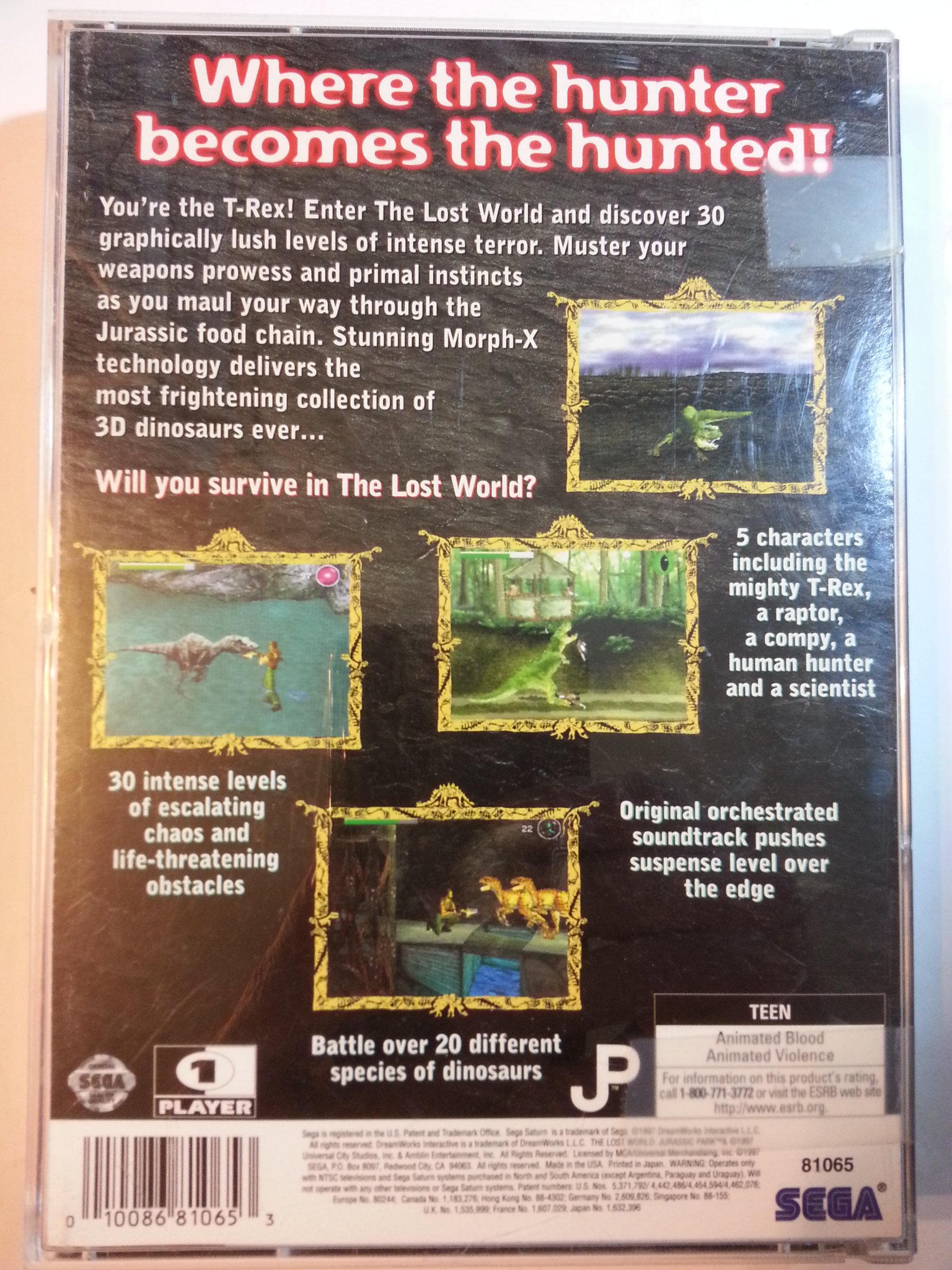 Amazon.com: Jurassic Park: Lost World - Sega Saturn : Video Games