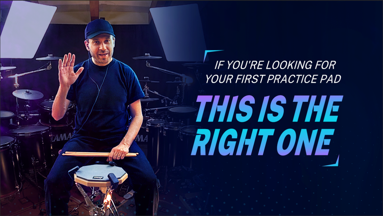 Donner Pad Per Allenamento Batteria 8 Pollici - Con Bacchette In Acero, Blu, Portatile E Silenzioso - Foto 9