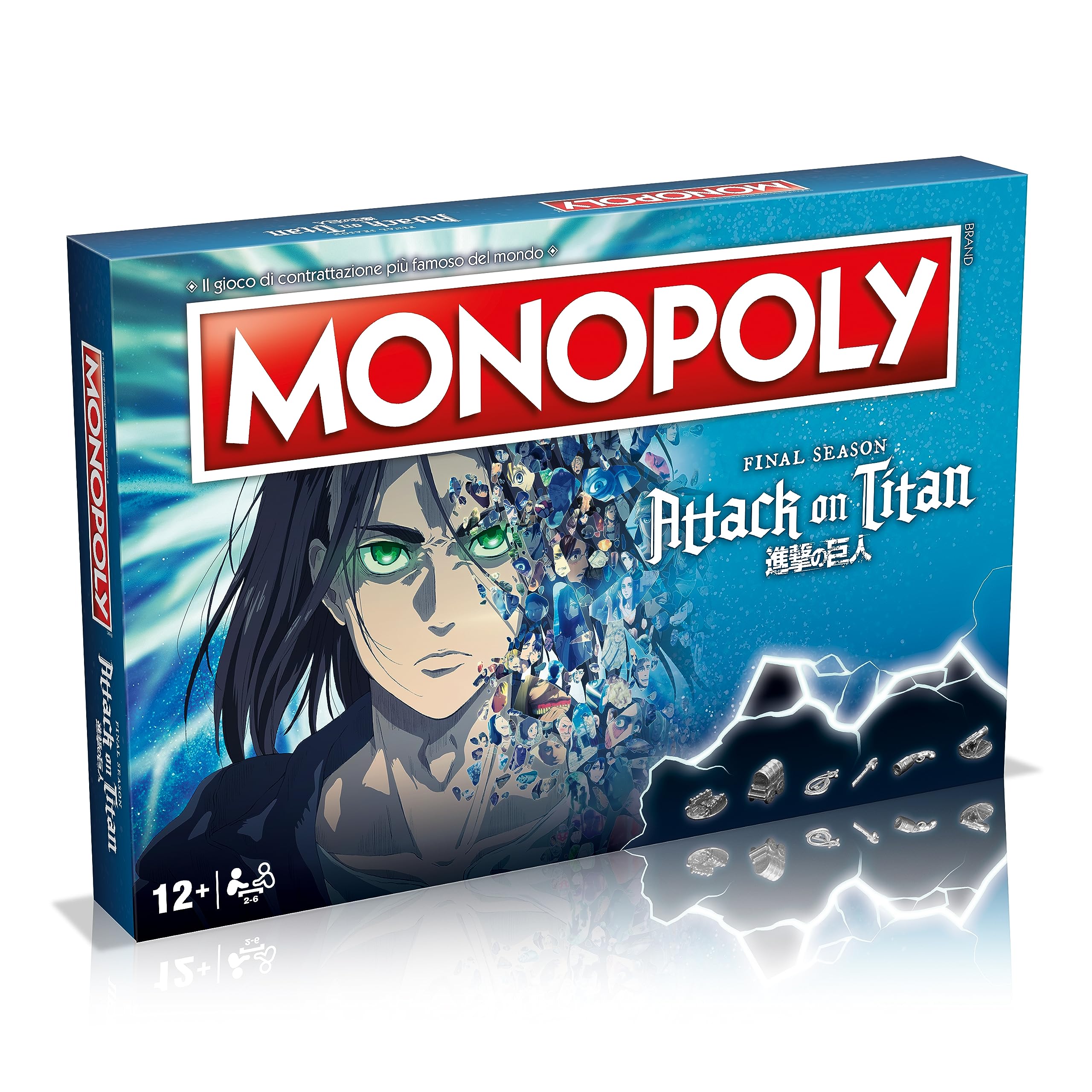 Winning Moves Monopoly Attack on Titan - Board Game for 2-6 Players, Age 12+