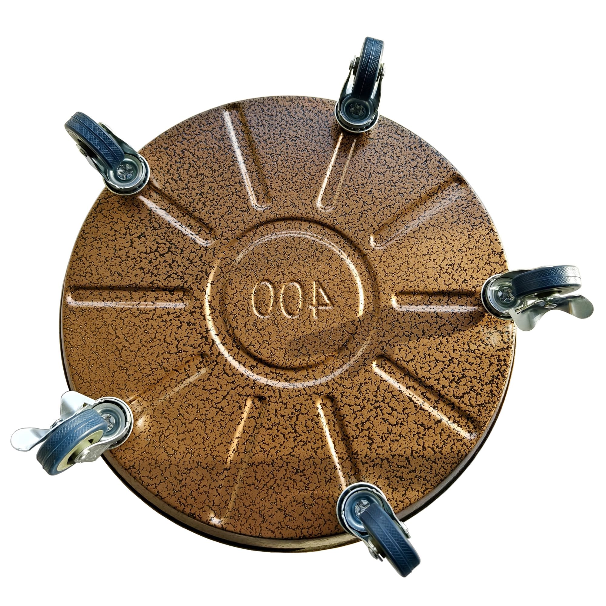 Mornteko Pflanzpaletten-Caddy, 40,5 cm, robuster Metall-Pflanzgefäß, Blumentopf-Palettenroller mit Eisenrädern, 2 Stück (40,5 cm, Bronze)