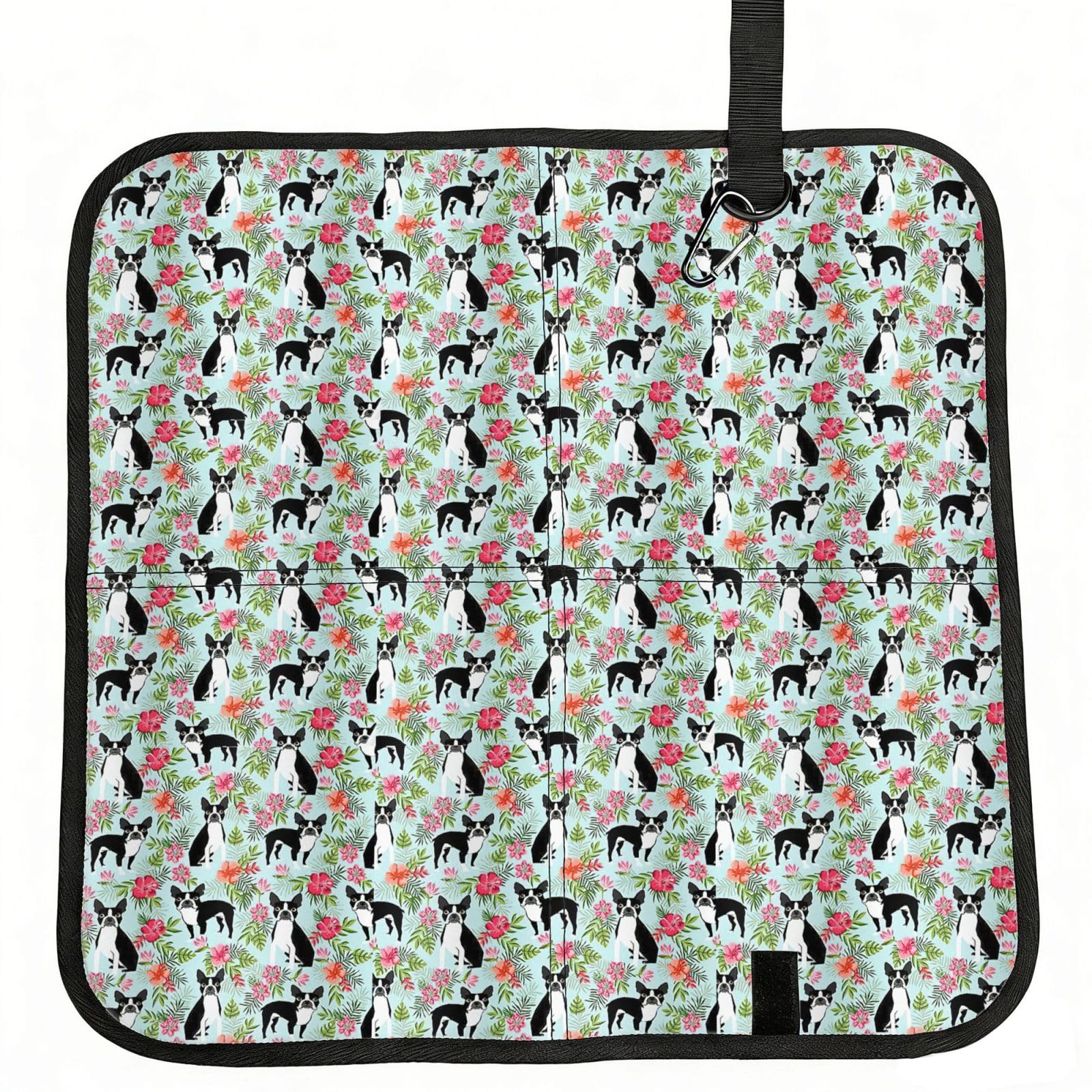 VCzsdff Dog Print Portable Seat Cushion Folding Bleacher Pad Compact Picnic Sitting Mat Polyester 40cm