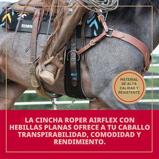 Foto 2 de 6 de Weaver Equine Airflex ‎Roper - Cincha de Nailon Antideslizante con Hebilla de cincha Inteligente, Suministros…