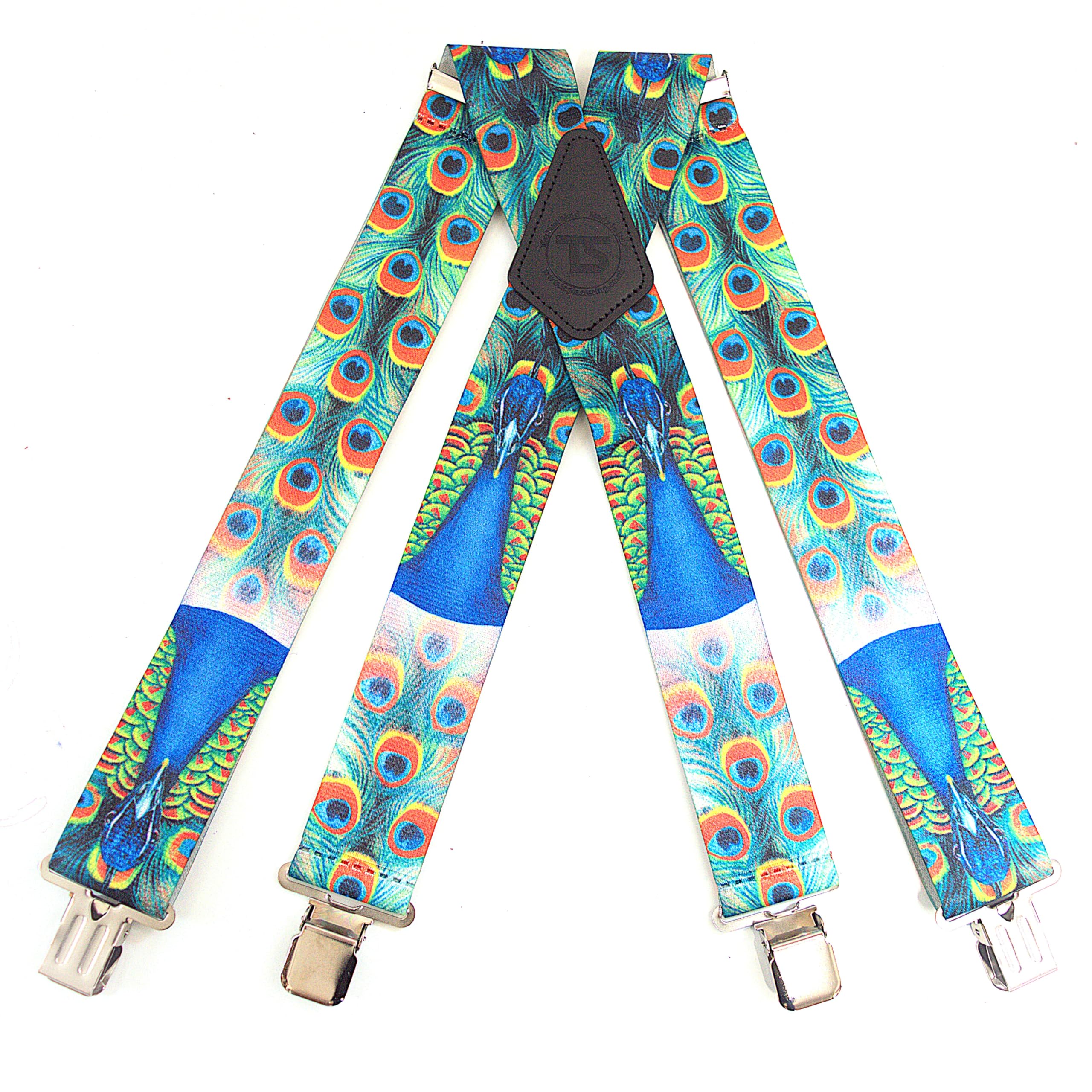 Brimarc Tools & Machinery Men's Paacock Peacock Bird Nature Novelty Trouser Braces Suspender