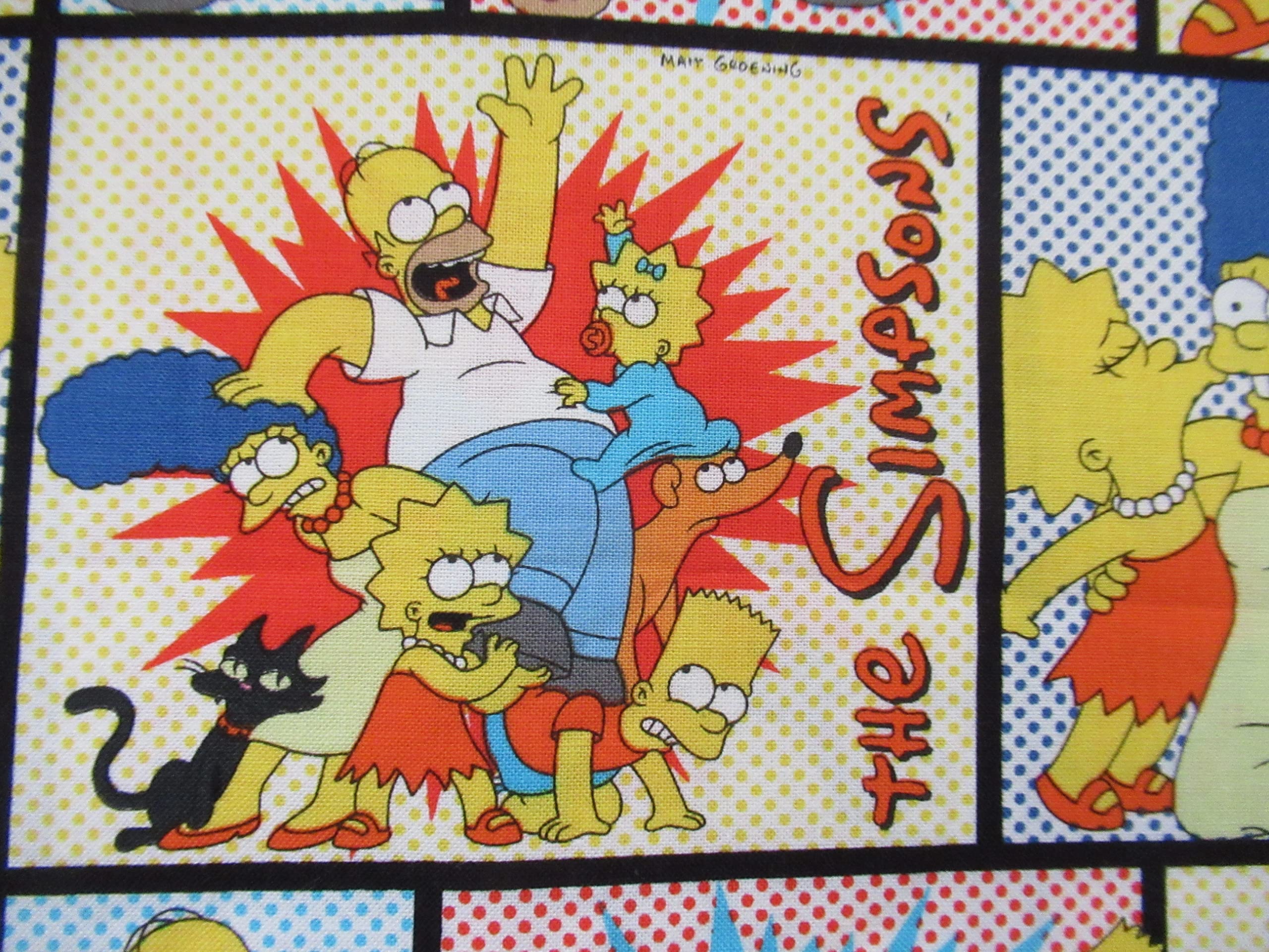 Amazon | The Simpsons Family 45cmx54cm:シンプソンズ USAコットン