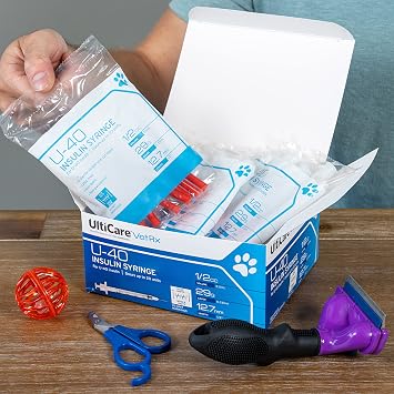 UltiCare VetRx U-40 Pet Insulin Syringes, 1/2cc, 29G x 1/2, 100 Ct