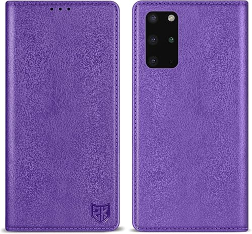 Miniatura 8 de ZZXX Funda tipo cartera para Samsung Galaxy S20 Plus con bloqueo RFID, soporte de ranura para tarjetas, funda protectora de cuero magnético fuerte
