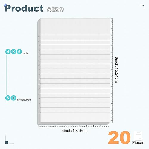 Miniatura 7 de Paquete de 10 blocs de notas pequeños de 4 x 6 pulgadas, bloc de notas de escritura forrado, almohadillas de notas para raspar con 50 hojas cada