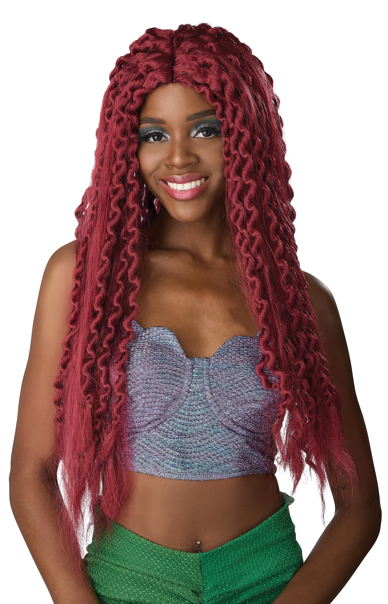 California Costumes, Echanted Siren Wig, One Size,Red