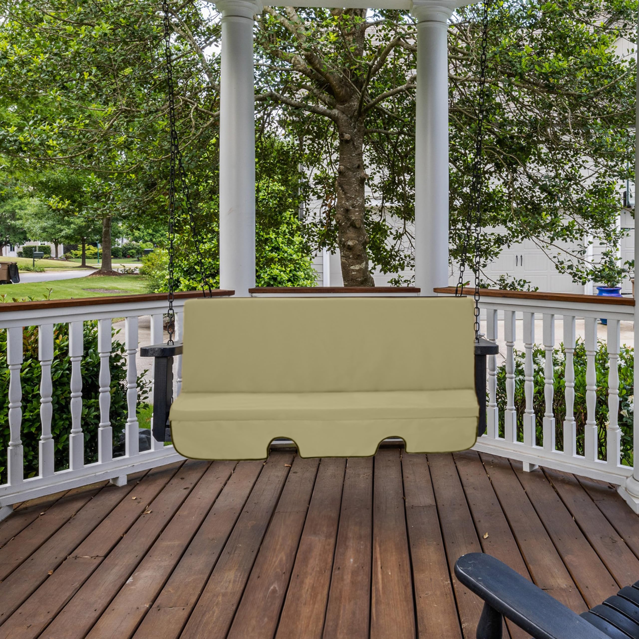 Cuscino Per Altalena Giardino - Imbottito Resistente All'Acqua - Verde 150x50cm - Gardenista - Foto 12