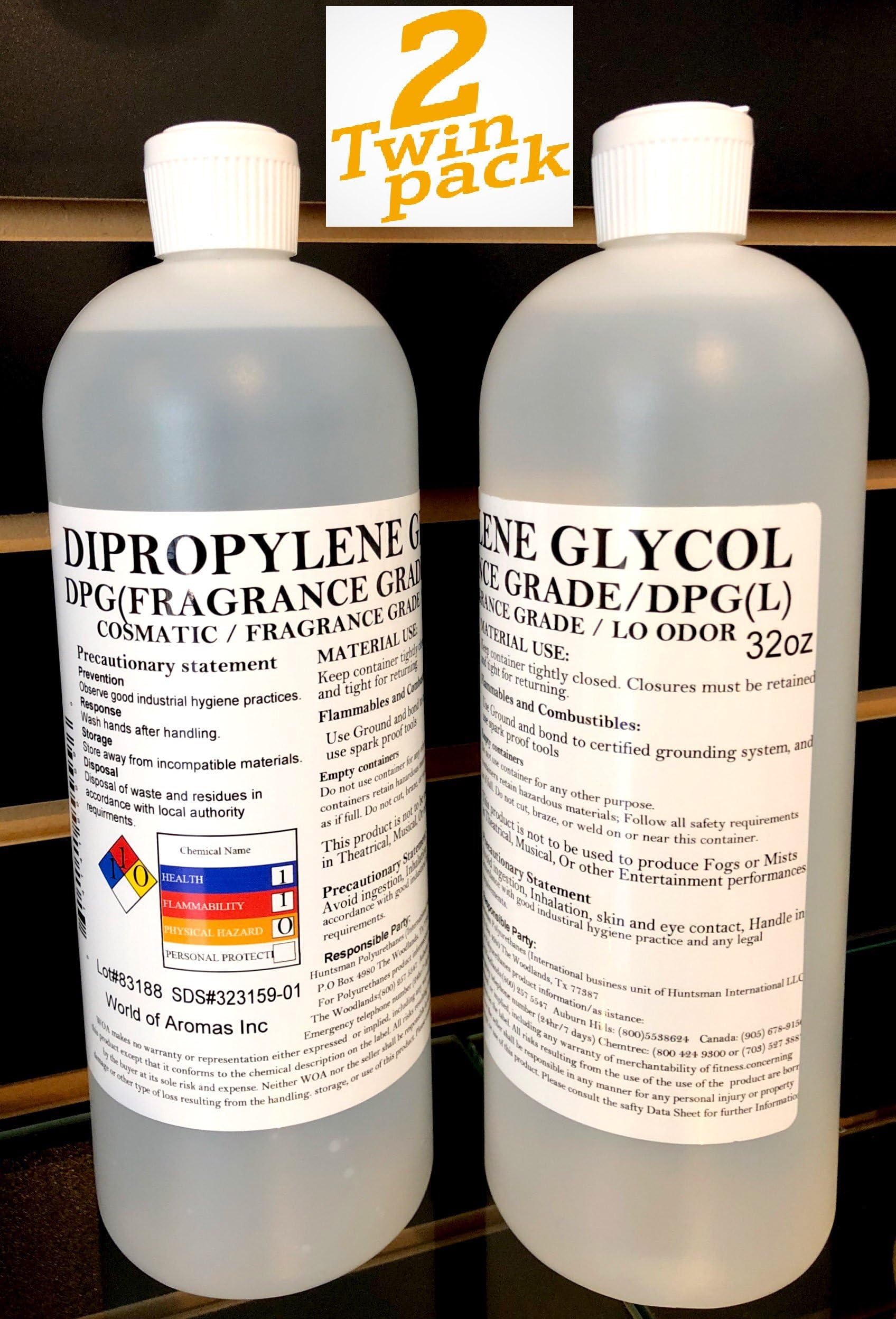 Dpg-dipropylene Glycol-fragrance Grade-low Odor/incense Making 32oz Twin Pack