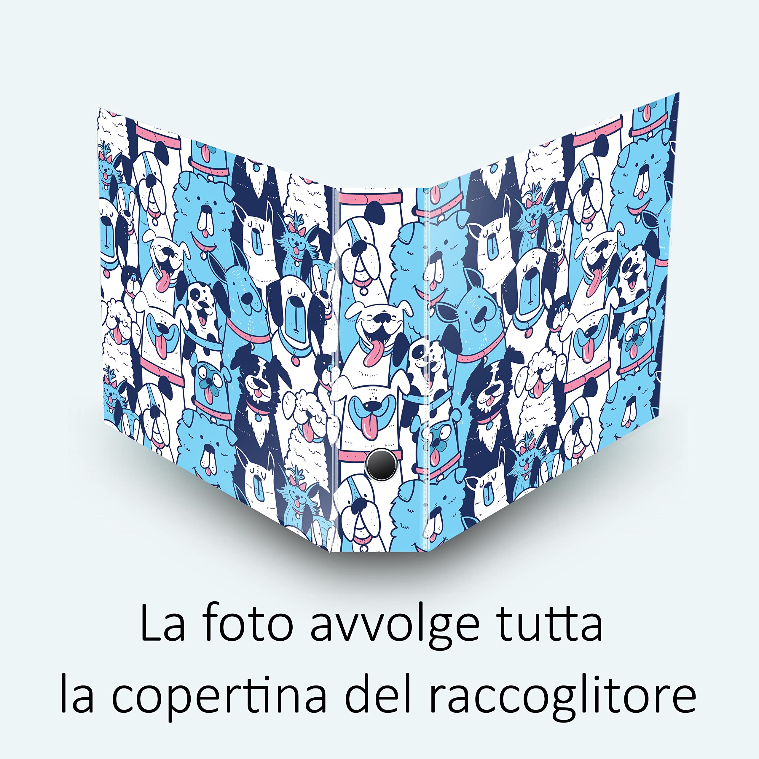 Set da 5 raccoglitori ad anelli - AMICI CANI (H31 cm con 4 anelli)