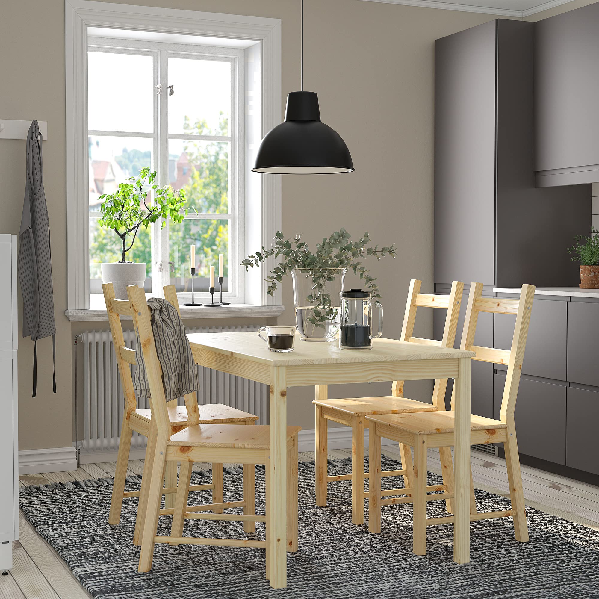 Ikea INGO/IVAR Table and 4 Chairs - 120 cm - Pine : Amazon.com.be
